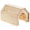 Ferplast Casetta per Conigli, Porcellini d'India e Criceti HIDDA, Legno Certificato FSC®, Finitura Effetto Spazzolato, Kit Montaggio Rapido, 39 x 28 x h 25 cm, Taglia L