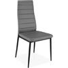 Menzzo Set di 4 sedie in metallo Stratus, stile contemporaneo, 47 x 42,5 x 95,5 cm contemporaneo grigio