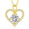 LOUISA SECRET Collana Donna Cuore Infinito Eternal, Argento Sterling 925 Moissanite Collana Rotonda Mini Cuore Ciondolo,Regalo di Compleanno per Donna San Valentino Gioielli Natale Festa della Mamma