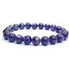 Felicidade Bracciale ametista in pietra naturale da donna, con perle 8 mm, eleganza e serenità quotidiana, per litoterapia,, Taglia unica, Pietra semipreziosa, Ametista