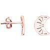SOFIA MILANI - Orecchini Donna Argento 925 - Placcati in Oro Rosa - Orecchini a Perno a Luna - 20894