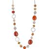 FULU AUTUMN Collana di perle lunga in argento - Collana boheme con cristalli e perle in pietra naturale, gioielli fantasia, idea regalo per la festa della mamma, 95 cm, Pietra Cristallo, Nessuna