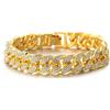 HALUKAKAH Catena a Maglie Cubane per Bambini Ragazzi Adolescenti,Bracciale Miami 18cm con Placcato in Oro 18K,Diamanti di Laboratorio Incastonati a Mano,Adatta 8-16 Anni,con Scatola Regalo