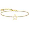 Thomas Sabo A2162-413-39 - Braccialetto con ciondolo a forma di stella in argento placcato oro, Eine Grösse, argento Sterling, senza gemma, Eine Grösse, Argento sterling, Nessuna pietra preziosa