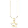 THOMAS SABO Collana con ciondolo a forma di stella in argento placcato oro KE222-413-39, misura unica, Argento sterling, Nessuna pietra preziosa
