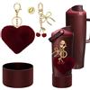 CYUXING Set di 4 Decorazioni per Tazze d'Acqua Color Ciliegia Nera compatibili con Owala da 3040 Once, Accessori Decorativi per Bottiglie d'Acqua Color Ciliegia Nera per Owala, prevengono i Graffi