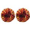 PATIKIL 2pz Cheerleader Pom Pom Pet Fai Tifo Pom per Sport Gioco Rosso Oro