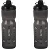 ZEFAL Pack Sense Soft 80 No Mud - Set di due Borracce Bici e MTB Con Protezione Della Tettarella - Senza BPA - Borraccia Ciclismo e Sportiva Inodore e Leggera - 2 x 800ml, Nero Fume