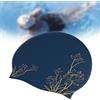Comioke Cuffia Piscina Extra Large per Capelli Lunghi, Cuffia da Nuoto Cuffia Piscina in Silicone di Alta qualità Proteggi i Capelli Adatto Perfetto per Capelli Lunghi, Nuoto Donna e Uomo - Docia - Silicone