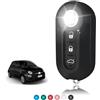 TOOMUME Cover Chiave TPU Trasparente Lucido, Custodia Chiave Copri Chiave Adatto per Fiat 500 500L 500C Grande Punto Panda Brava Bravo Doblo Ducato Abarth Lancia Y Ypslon Delta Musa