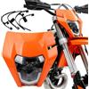 CeyKvo Fanale principale per moto LED per KTM EXC250 SX250 SXF250 EXC450 SX350 SXF450 EXC525 640LC4 125cc Enduro Supermoto Offroad Dirt Bike (rosso arancio)