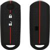 kwmobile Custodia Coprichiave Compatibile con Mazda con 2 tasti Keyless Go Cover - Copri Telecomando Chiave Auto - Copri Chiavi Macchina nero / rosso