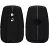 kwmobile Custodia Coprichiave Compatibile con Toyota con 2 tasti Smart Key Cover - Copri Telecomando Chiave Auto - Copri Chiavi Macchina nero / blu