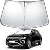 GFWGTS Parasole parabrezza compatibile con VW Tiguan 2 2016-2023/Seat Tarraco/Skoda Ka-roq 2017-2024, parasole anteriore con protezione UV, protezione dal calore, pieghevole, accessorio auto