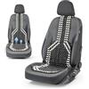 WALSER CarComfort coprisedile in perline di legno, coprisedile in perline di , coprisedile auto massaggiante in legno, universale nero/bianco 13551