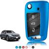 TOOMUME Cover Chiave TPU Trasparente Lucido, Custodia Chiave Copri Chiave Adatto per VW Volkswagen Golf 7 Tiguan T-Roc T-Cross Polo Seat Ateca Ibiza Leon Skoda Octavia Fabia Kamiq