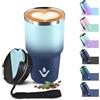 KollyKolla Bicchiere Termico 600ml 20oz, Tazza Termica con Doble Pared Reutilizable, Borraccia Termica in Acciaio Inox, sin BPA, Tazza da Viaggio per Caffe, Termos Caffè para Viajes, Oficina, Deporte, Escuela