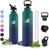 JAPORIA Borraccia Acciaio Inox 1L, Bottiglia Acqua senza BPA, Borracce Termica, Borraccia Termica con Cannuccia, Borraccia Termica con Doppio Strato Isolante, a Prova di Perdite, per Viaggi, Sport