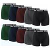 feynoss Boxer Uomo Cotone, 10 Pezzi Mutande Uomo Cotone con Elastico in Vita, Senza Etichetta, Molto Morbido e Traspirante, Ecologico, Adatto per Gli Sport Estivi,XL,20240815