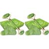 LAC FOR YOU Pietra Gua Sha e Rullo di Giada per il Viso - Roller Massaggio Viso Antirughe - 2 Pz Accessori Skincare Kit (Confezione da 2)