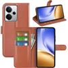JIUNINE Cover per Realme 14T 5G / Realme 14 5G, Custodia Portafoglio Libro in Pelle Sintetica Antiurto Cover Flip Case con [Carta Fessura] [Supporto Stand] [Fibbia Magnetica], Marrone