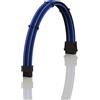 LINKUP - AVA 30cm EPS 8 (4+4) pin CPU ATX Scheda Madre Cavo di Prolunga per PC con Guaina Intrecciata per Alimentatore PSU con Pettini┃Design Robusto e Rigido┃Confezione Singola┃300mm - Blu Nero