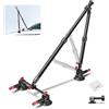 NEEWER Kit di Supporto Fotocamera da Auto a Tripla Ventosa in Fibra Carbonio con Attacco Action Cam Compatibile con GoPro Insta360, Guida NATO e Asta di Prolunga da 60cm/Panno Pulizia, Max 1kg, CA136