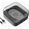 Meatanty Spostamento del mouse USB non rilevabile - Sposta il mouse in modo casuale - Dispositivo automatico con coperchio - Display LED e on/off - Frequenza di funzionamento regolabile - Mantiene il