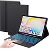 ROOFEI Custodia per Samsung Galaxy Tab S6 Lite 10,4 pollici 2024/2022/2020 con tastiera QWERTZ: illuminazione a 7 colori custodia con touchpad per Galaxy Tab S6 Lite 10,4 (SM-P620/P625/P610/P613/P615/P619)