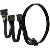 JINTAI Replacement Power Cable Power Supply per Seasonic 6Pin to 3 SATA 15P | in Alimentazione Carica DC Power Cavo DC in Power Charging Supply Port Cable DC Power Alimentation Prise Charge Câble de