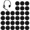 SLEEKEE Confezione da 30 cuscinetti auricolari in schiuma (5 cm), rotondi, cuscinetti auricolari antiscivolo, accessori per cuffie, universali, per Pc130, Pc131, Px100, H500 (nero)