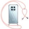 Pnakqil Cover per Xiaomi Redmi Note 15 5G/4G/Poco M8 con Cordino, Trasparente Custodia con Laccio Tracolla Cellulare Girocollo Collana Protettiva per Redmi Note 15 5G/4G 6,77, Rosa