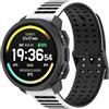 GIOPUEY 22mm Cinturini Compatibile con SUUNTO Vertical 2/Vertical/Race2/Race/Race S/Run, Morbido TPU Cinturino [Design a Colori di Giunzione] - White/Black