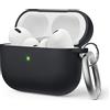 elago Cover Liquid Hybrid per AirPods Pro 2 | Triplo Strato di Protezione, Custodia con Portachiavi, Antipolvere, Antiurto (Nero)