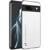 HAFFAN Custodia Cover Protettiva per Cellulare per Google Pixel 8a (6.1 inches), Stile Similpelle - Bianco