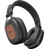 Marley House of Positive Vibration Rebel Cuffie Wireless ANC, Over-Ear Bluetooth, con Cancellazione Adattiva del Rumore, Autonomia 130 Ore, IPX5, Driver da 40mm, Materiali Sostenibili, Nero