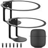 LiYiJiKeJi Supporto da Parete per Homepod 2, Supporto a Parete per HomePod, Staffa Supporto a Muro in Metallo per HomePod 2, Staffa per Altoparlante Salvaspazio, Supporto per Audio Intelligente Rotondo (Nero)