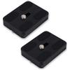 Goktvai 2pz Metallo Piastra a Sgancio Rapido per Arca Swiss, Universale Fotocamera Piastra a Sgancio Rapido per Treppiede Compatibile Con DSLR Fotocamera Treppiede Testa Sfera (PU-50, Nero)