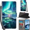 Haninsuze Cover per Motorola Moto G14, artico | Pelle PU Portafoglio, Porta Carte, Magnetica, Libro, Antiurto Custodia