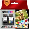Economink PG-560XL CL-561XL Cartucce Nero Colore, Formato XL Sostituzione per Canon 560 561 per Pixma TS5350 TS5351 TS5352 TS5353 TS7450 TS7451 (Nero Tri-Colore, 2-Pack)