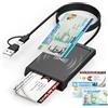 ROCKETEK USB-A+USB-C Lettore CIE 3.0 Carta d'identità Elettronica e Tessera Sanitaria Italiana,Lettore Smart Card CNS Firma Digitale Lettore NFC Smart contatto e contactless CIE/CRS/CNS per Windows 10 11 Linux