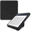 kwmobile Custodia protettiva in tessuto per e-reader Kobo Libra H2O - Custodia per e-reader in grigio scuro