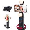 Mcbazel Auto Tracking Bastoni Selfie Girevole Intelligente a 360 Gradi per Telefono con Tracciamento Automatico del Volto con 2 Luci Selfie per Controllo Remoto/Gestuale/Stabilizzatore Cardanico