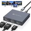 VEDINDUST Splitter da USBC a HDMI e DisplayPort USB-C Thunderbolt per 3 display 4K@60Hz con HDMI 2.0 e 2X DP 1.4 100W PD Supporta le modalità MST e SST Visualizzazione estesa MST solo per Windows