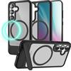 NALIA Custodia Magnetica per Samsung Galaxy S25 Plus - Cover, Nero Basalto | Protezione Ibrida Smart, Supporto Inferiore & Potenza Magnetica, Finitura Satinata Grip, Precisa & Studiata, TRITON