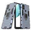 MaiJin Compatibile con OnePlus Nord N10 5G Cover, Custodia Armor Anello Cavalletto (Funziona con il Supporto Magnetico per Auto) Case Paraurti (Blu Navy)