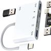 HOYULLI Lettore di schede da Lightning a USB OTG 3.0 (6 in 1) per iPhone 14/13/12/11 Pro Max e Apple iPad, certificato MFI, fotocamera digitale TF Card Reader