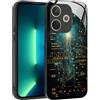 YUXING Cover per OPPO A5 Pro 5G 4G - Abstact Art Geometry Pattern Antigraffio Vetro Back Cover, Custodia Antiurto Antiscivolo Sottile (Cyberpunk)