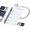 HOYULLI Adattatore Lightning Per Apple IPhone 14 13(6 In 1)Cavo USB OTG 3.0 Lettore Schede SD Per iPad Micro SD Card Reader MacBook Fotocamera Macchina TF Memoria Fotografica Esterna Telefono Porta Trasferire
