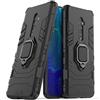 MaiJin LuluMain Compatibile con Oppo Reno 10X Zoom Cover, Custodia Armor Anello Cavalletto (Funziona con Il Supporto Magnetico per Auto) Case Paraurti per Oppo Reno 10 X Zoom (Nero)
